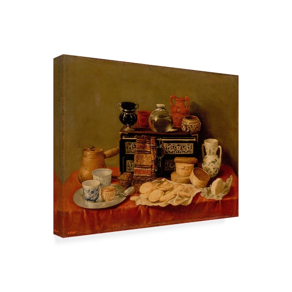 Pereda 'Still Life With An Ebony Chest' Canvas Art,24x32